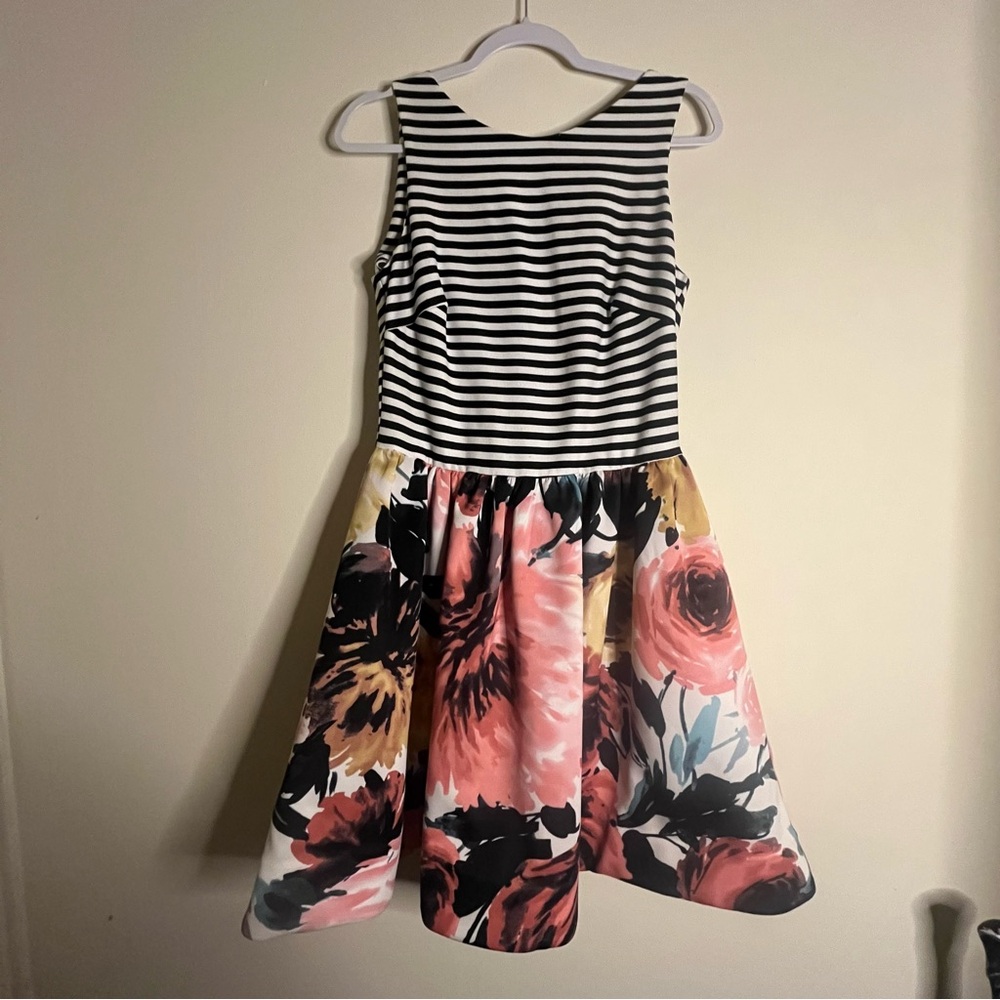 Women’s Taylor striped and floral dress size 12